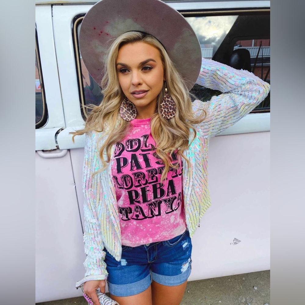 **NWT** Southern Fried Chics Iridescent Sequin Jacket